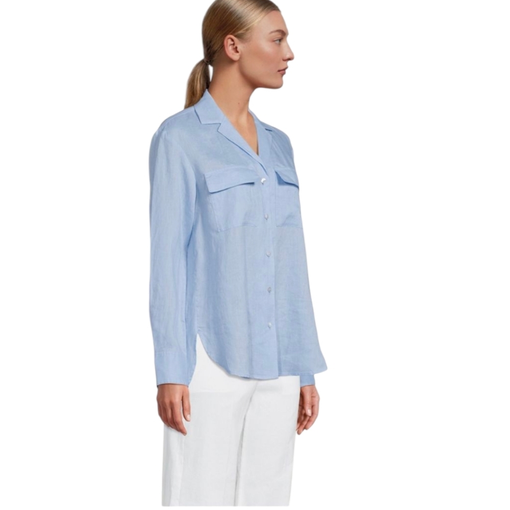 Theory Light Blue Blouse